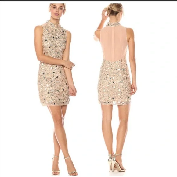 french connection beige dress Self-portrait Pleated georgette dress Beige - Women